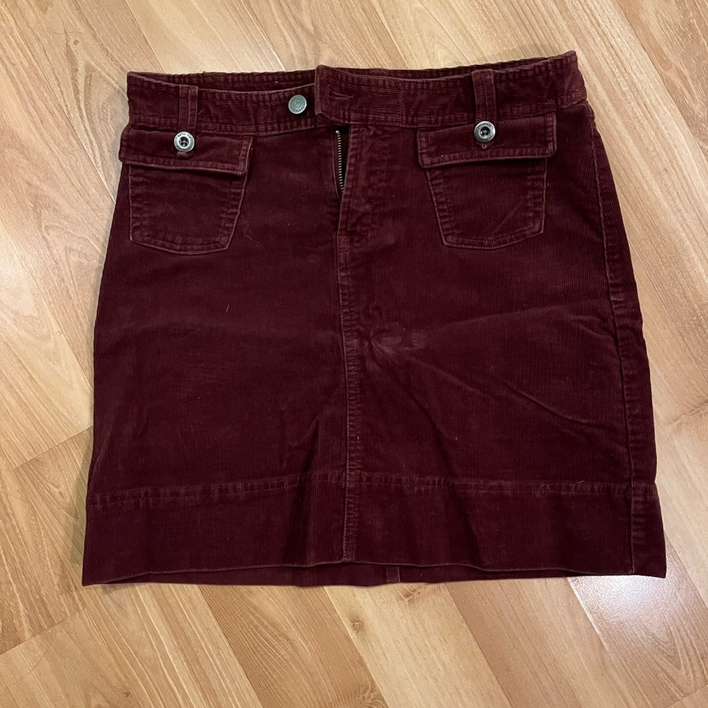 Patagonia Burgundy Corduroy Skirt